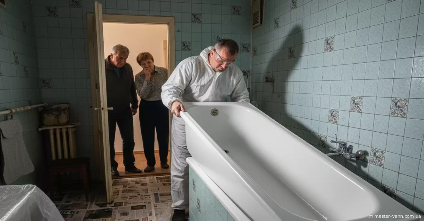 Акриловий вкладиш в ванну місто Київ